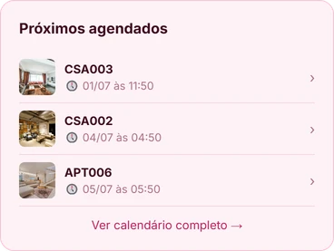 Painel do Imobip com os pr&oacute;ximos posts agendados e as datas de publica&ccedil;&atilde;o